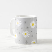 Madeliefjes grijs koffiemok (Voorkant links)