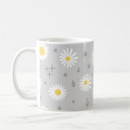 Madeliefjes grijs koffiemok
