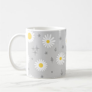 Madeliefjes grijs koffiemok