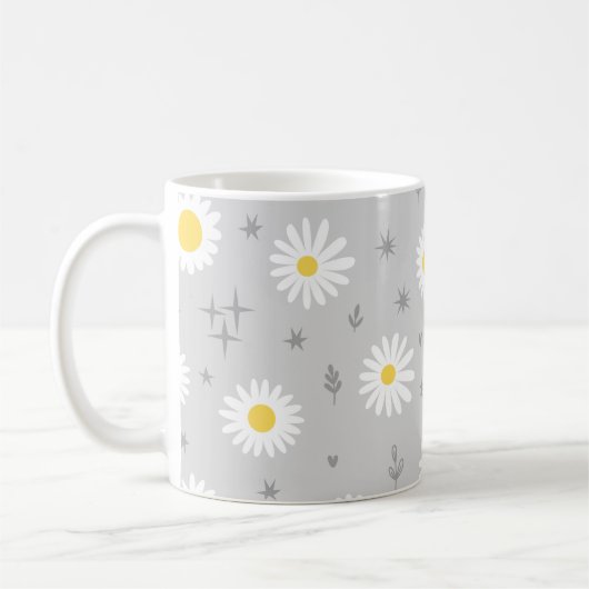Madeliefjes grijs koffiemok (Links)