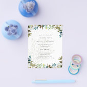 Madeliefjes Groene Bloemen Bruiloft Flyer (Enkel)