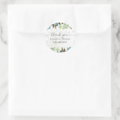 Madeliefjes Groene Bloemen Bruiloft Ronde Sticker (Tas)