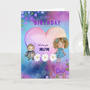 Madeliefjes, hoop geloof liefde Moeders verjaardag Kaart
