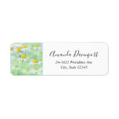  madeliefjes in een veld etiket (Voorkant)