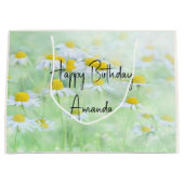 madeliefjes in een veld Verjaardag Groot Cadeauzakje (Voorkant)