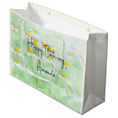 madeliefjes in een veld Verjaardag Groot Cadeauzakje (Voorkant Gekanteld)