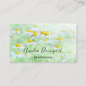 madeliefjes in een veldfoto visitekaartje (Voorkant)