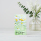  madeliefjes in een veldfoto visitekaartje (Staand voorkant)