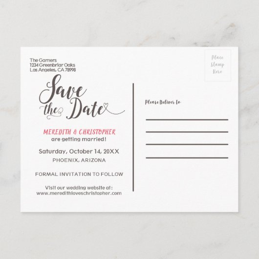 Madeliefjes in Metselwerkpot Save the Date Aankondigingskaart (Achterkant)