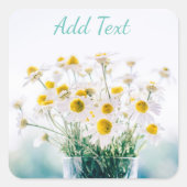  madeliefjes in vaas gepersonaliseerde Stickers (Voorkant)