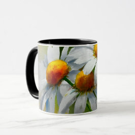 madeliefjes in vintage aquarel stijl mok