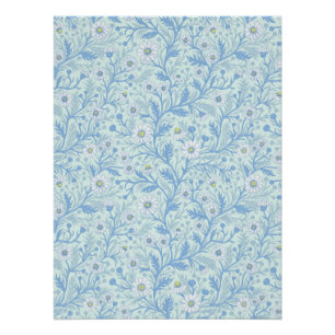 Madeliefjes in wit en blauw op zeeglas perfect poster