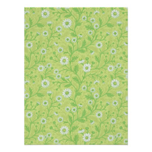 Madeliefjes in wit en groen op honingdauwgroen perfect poster