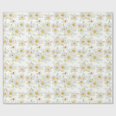 Madeliefjes Inpakpapier, Witte Bloem Cadeaupapier (Vlak)