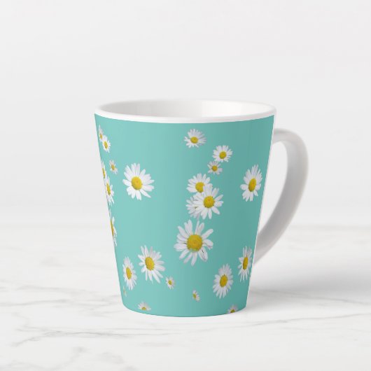 Madeliefjes Klant. BC Turqoise Latte Mok (Rechterhoek)