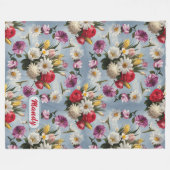 madeliefjes, lelies en tulpen fleece deken (Voorkant (Horizontaal))