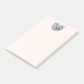 Madeliefjes met een mooie vlinder post-it® notes (Schuin)