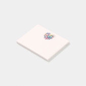 Madeliefjes met een mooie vlinder post-it® notes (Schuin)