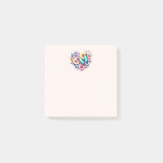 Madeliefjes met een mooie vlinder post-it® notes (Voorkant)