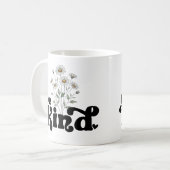  madeliefjes met quote - Be Kind Koffiemok (Voorkant links)