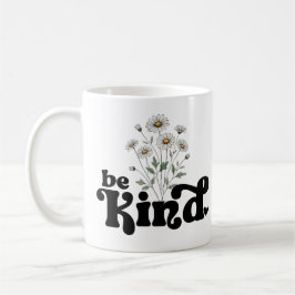  madeliefjes met quote - Be Kind Koffiemok