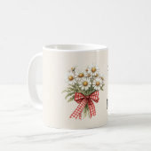 Madeliefjes met Rode Witte Strik Koffiemok (Voorkant links)