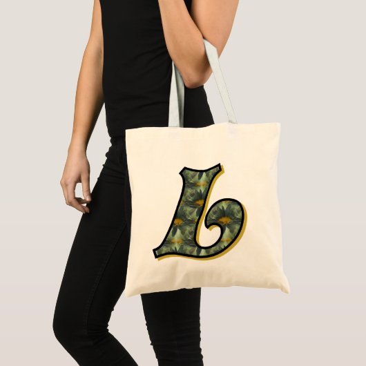 Madeliefjes Monogram Initiaal L Tote Bag (Voorkant (product))