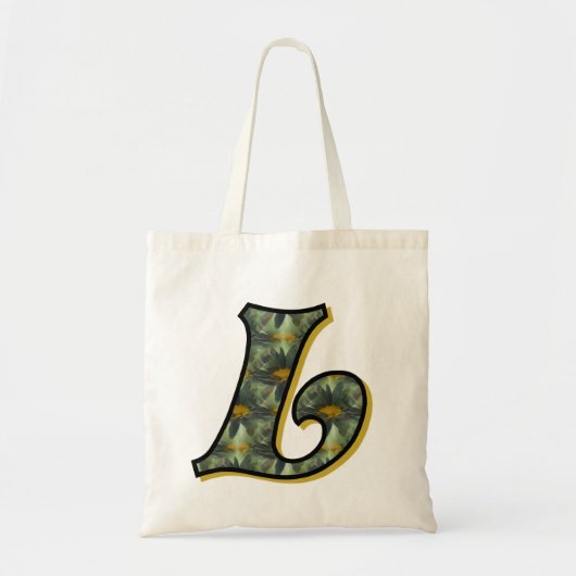 Madeliefjes Monogram Initiaal L Tote Bag (Voorkant)