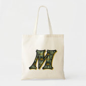 Madeliefjes Monogram Initiaal M Tote Bag (Voorkant)