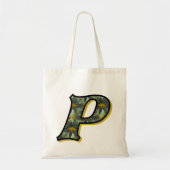 Madeliefjes Monogram Initiaal P Tote Bag (Voorkant)