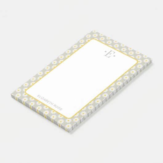 Madeliefjes Monogram Post-it® Notes (Schuin)