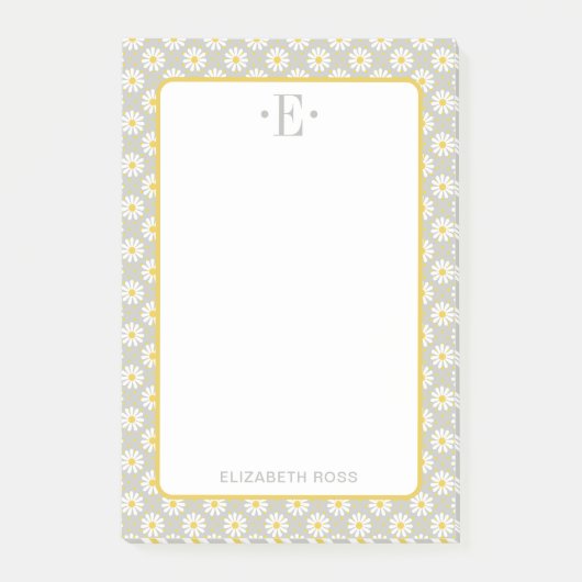Madeliefjes Monogram Post-it® Notes (Voorkant)