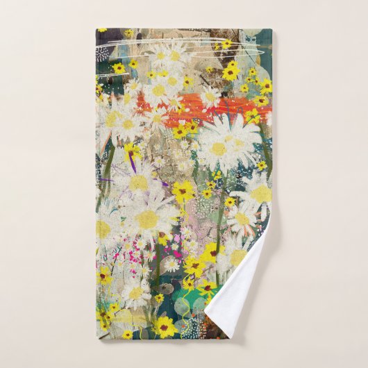  madeliefjes - Natuur geïnspireerde bloemenkunst - Bad Handdoek (Handdoek)