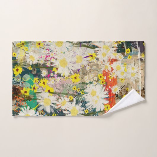 madeliefjes - Natuur geïnspireerde bloemenkunst - Bad Handdoek (Handdoek)