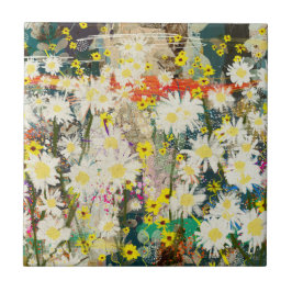  madeliefjes - Natuur geïnspireerde bloemenkunst - Tegeltje