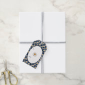 Madeliefjes op Blauwe Denim Verjaardag Cadeaulabel (Met Touw)
