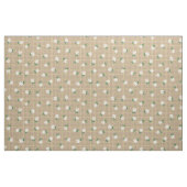 Madeliefjes op bruine ruit (grote schaal) stof (Yard (91,4 cm))