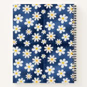 Madeliefjes op Denim Patroon Notitieboek (Achterkant)