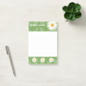 Madeliefjes Op Groen Met Aangepaste Titel Post-it® Notes (Kantoor)