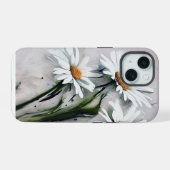 Madeliefjes op Grunge iPhone 15 Case (Achterkant horizontaal)