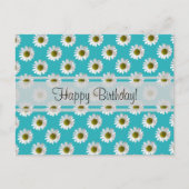 Madeliefjes op lichtblauwe Gefeliciteerd met je ve Briefkaart (Voorkant)