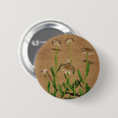 Madeliefjes op Oud Document Bloemen Ronde Button 5,7 Cm (Voorkant /achterkant)