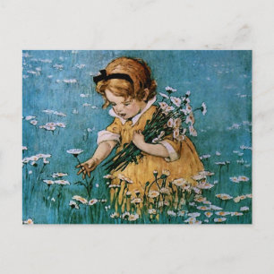 Madeliefjes plukken door Jessie Willcox Smith Briefkaart