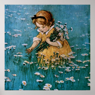 Madeliefjes plukken door Jessie Willcox Smith Poster
