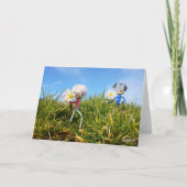 Madeliefjes plukkende fubby's. bedankkaart (Voorkant)