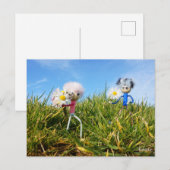 Madeliefjes plukkende fubby's. briefkaart (Voorkant / Achterkant)