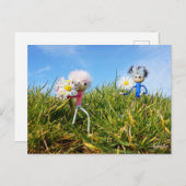 Madeliefjes plukkende fubby's. briefkaart (Voorkant / Achterkant)