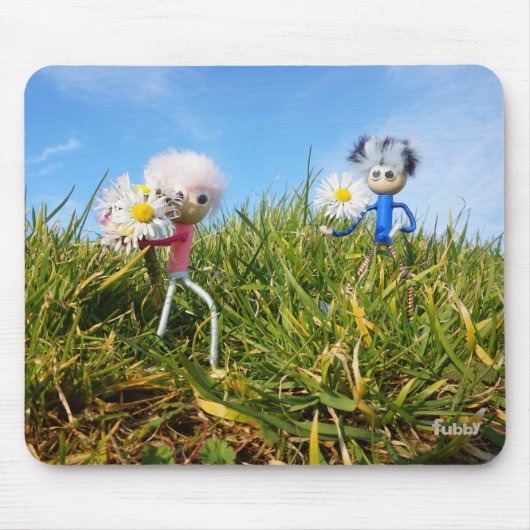 Madeliefjes plukkende fubby's. muismat (Voorkant)