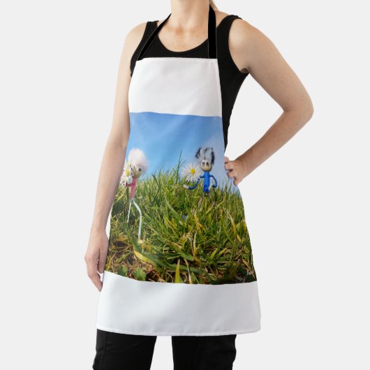 Madeliefjes plukkende fubby's.     schort (Insitu)