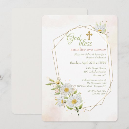 Madeliefjes Religieus Kaart (Voorkant / Achterkant)